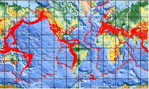 Map Of The World Showing Earthquake Zones firefly music festival single day tickets