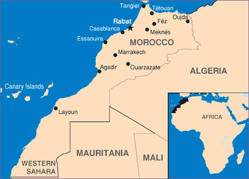 map of morocco map of morocco and surrounding countries. map of morocco