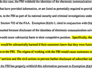 FBI admits to Protecting spying Telecoms from Lawsuits