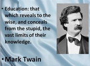 Mark Twain on Education