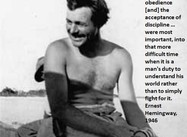 A man’s duty to understand his world (Hemingway Poster)