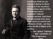 On Denying “Radicals” Due Process (Fighting Bob LaFollette Poster)