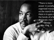 On the superiority of organized masses over desperate men with guns (Martin Luther King Jr Poster)