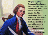 On Martyrdom for Freedom of Expression (Thomas Jefferson Poster)