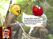 Big Bird and the Romney Games (Cartoon)