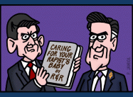 Romney & Ryan Self-Help Book on Rape (Jamiol Cartoon)