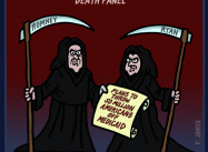 Romney-Ryan: The Real Death Panel (Jamiol Cartoon)