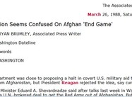 Administration Seems Confused On Afghan ‘End Game’ – AP (…. in 1988! – Screenshot)