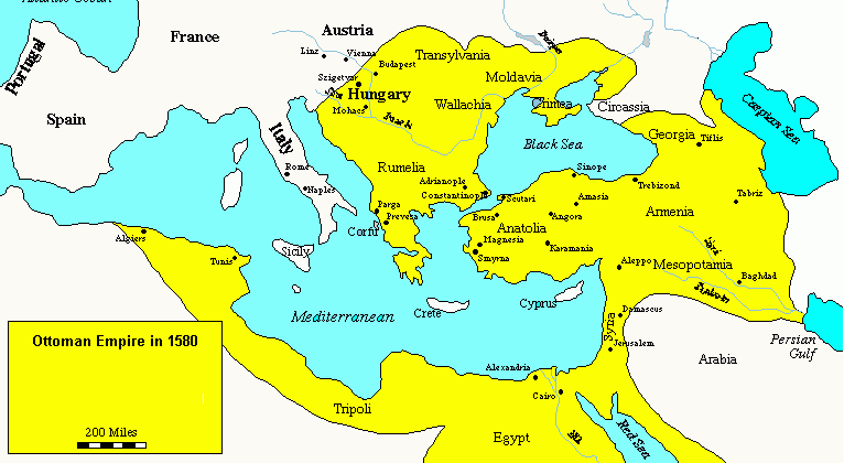 ottoman mediterranean map ile ilgili görsel sonucu