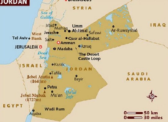 Map of Jordan
