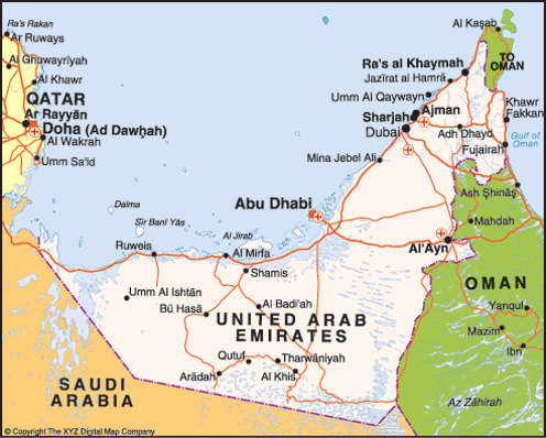 Qatar Uae Map ~ AFP CV