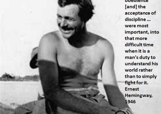 A man’s duty to understand his world (Hemingway Poster)