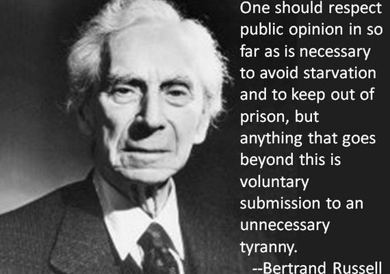 How far to respect Public Opinion (Bertrand Russell Poster)