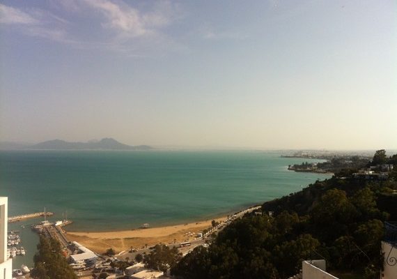 Tunis:  View of Coast from Sidi Bu Said (Photograph)
