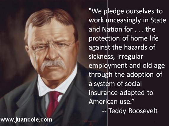 Image result for teddy roosevelt universal health care