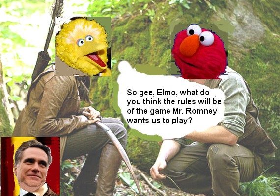 Big Bird and the Romney Games (Cartoon)