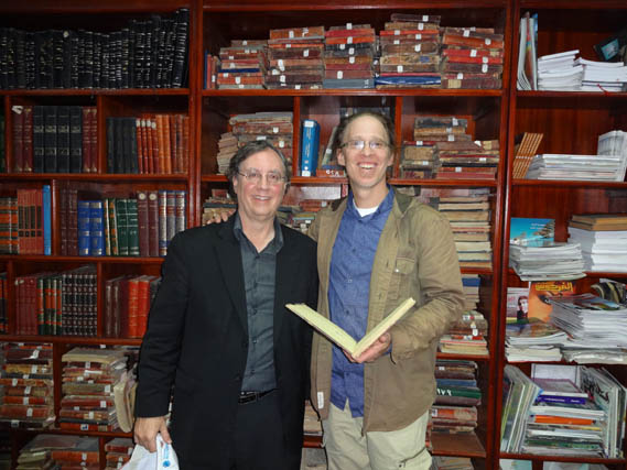 Juan and Mark Levine at the what's left of the Iraqi National Archives