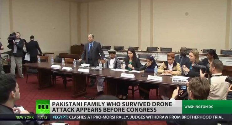 Pakistani family testifies to empty room on Hill about US Drone that killed Granny