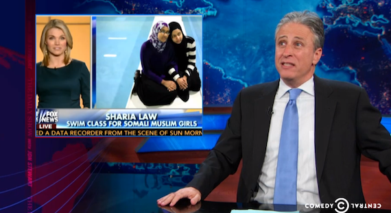 Jon Stewart:  Fox seems a little Hysterical about Muslim-American Women Swimming