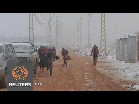 Syrian Refugees’ Misery deepened by Snow Storm as Europe Shuts Doors