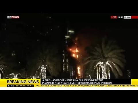 Huge Fire Engulfs Dubai Building Near New Year’s Eve Fireworks