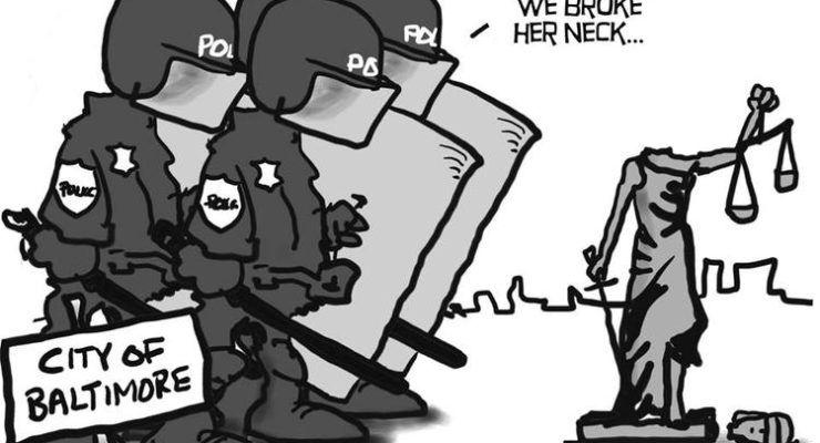 What the Police Broke in Baltimore (Political Cartoon)