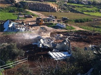 Israeli Occupation military demolishes dairy factory in Hebron, Palestinian West Bank