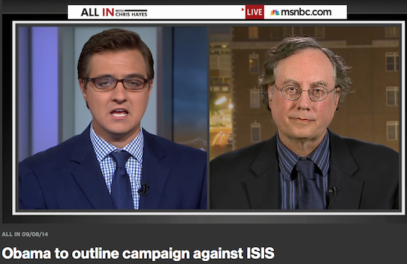 “Obama to outline campaign against ISIS” (Juan Cole at Chris Hayes, “All In”)