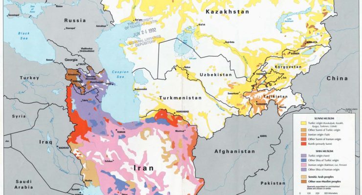Map Ethnic Groups in Iran and Central Asia