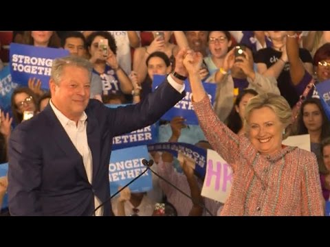Clinton brings back Gore, talks Green, but still Opposes Carbon Tax