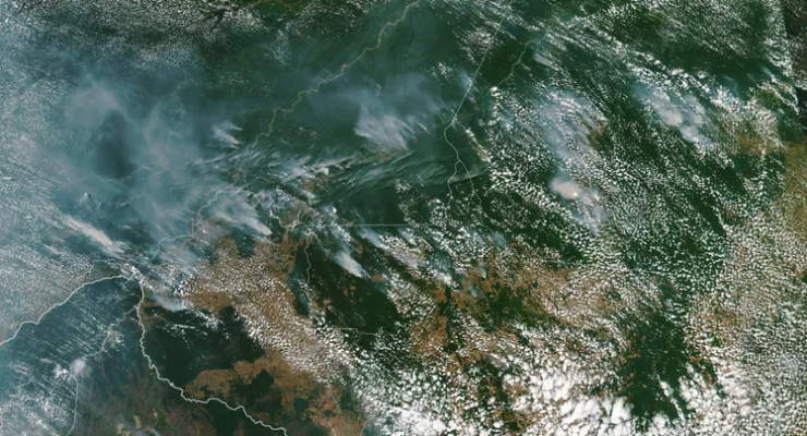 Climate Crisis: Panic as 74,000 Amazon Wildfires Plunge Sao Paulo into Darkness, Can be Seen from Space